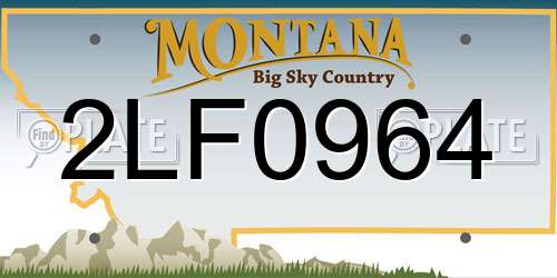 2LF0964 Montana License Plate