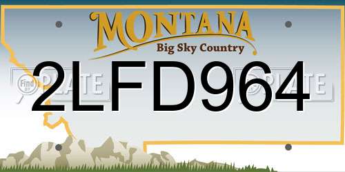 2LFD964 Montana License Plate