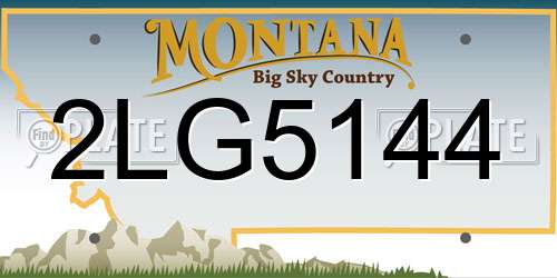 2LG5144 Montana License Plate