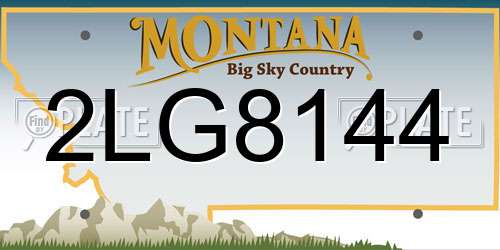 2LG8144 Montana License Plate