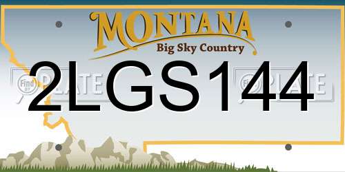 2LGS144 Montana License Plate