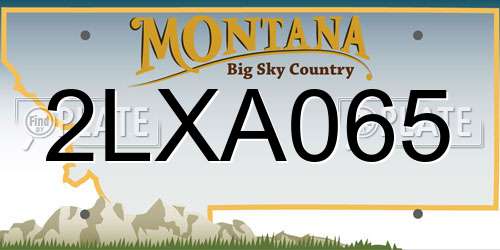 2LXA065 Montana License Plate