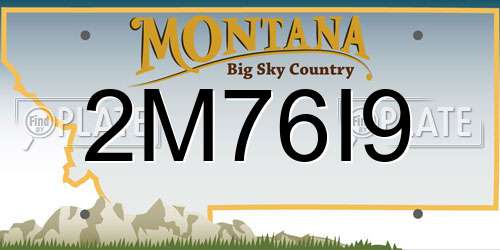 2M76I9 Montana License Plate