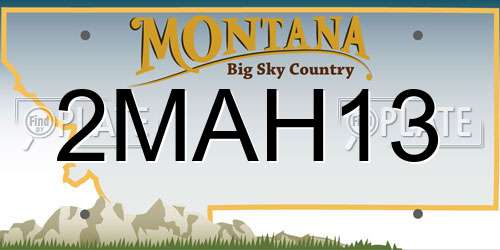 2MAH13 Montana License Plate