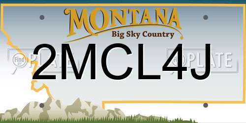 2MCL4J Montana License Plate