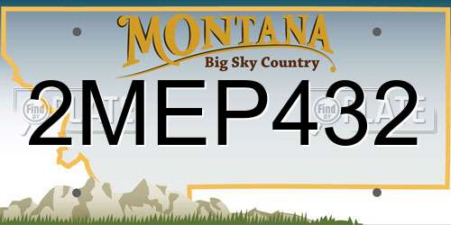 2MEP432 Montana License Plate