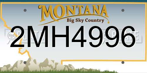 2MH4996 Montana License Plate