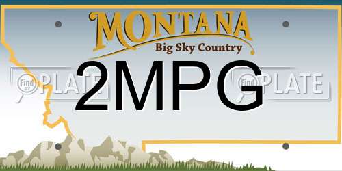 2MPG Montana License Plate