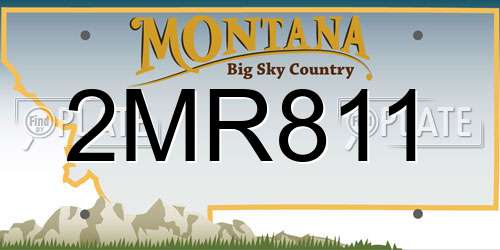 2MR811 Montana License Plate