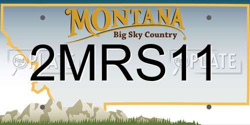 2MRS11 Montana License Plate