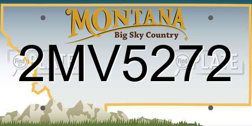 2MV5272 Montana License Plate
