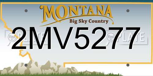 2MV5277 Montana License Plate