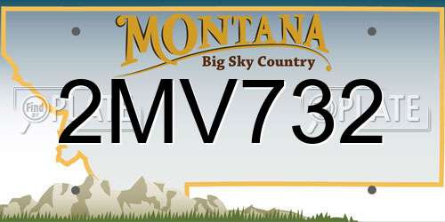 2MV732 Montana License Plate