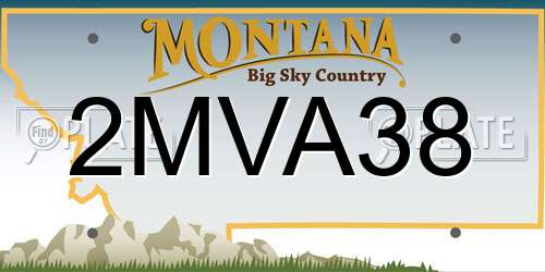 2MVA38 Montana License Plate