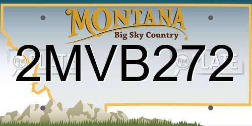 2MVB272 Montana License Plate