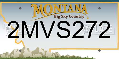 2MVS272 Montana License Plate