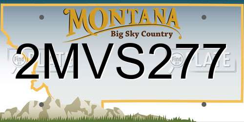 2MVS277 Montana License Plate