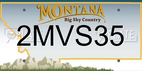2MVS35 Montana License Plate