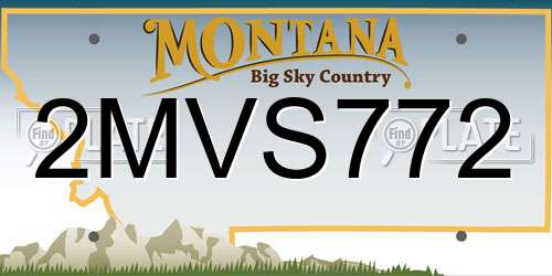 2MVS772 Montana License Plate