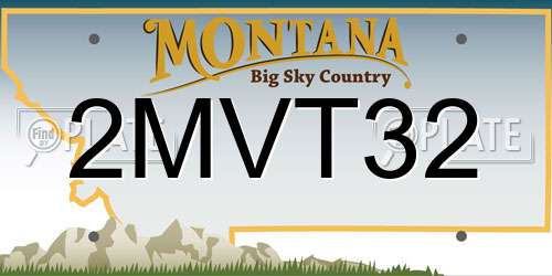 2MVT32 Montana License Plate