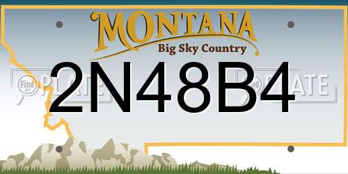 2N48B4 Montana License Plate