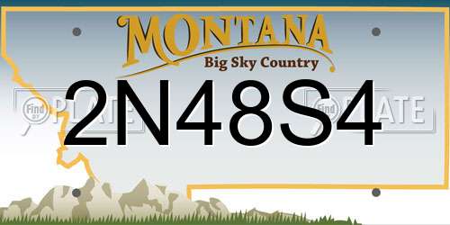 2N48S4 Montana License Plate