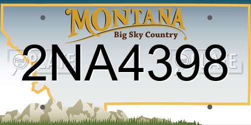 2NA4398 Montana License Plate