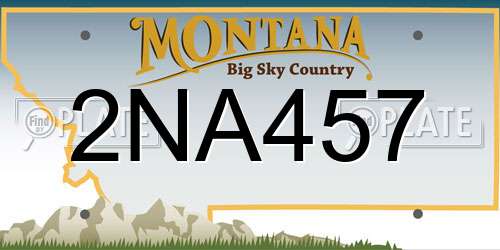 2NA457 Montana License Plate