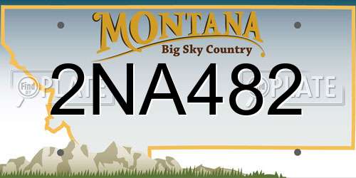 2NA482 Montana License Plate