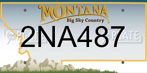 2NA487 Montana License Plate