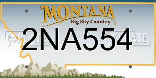 2NA554 Montana License Plate