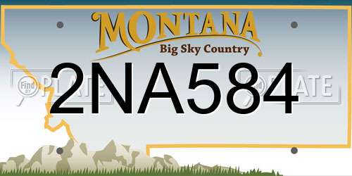 2NA584 Montana License Plate