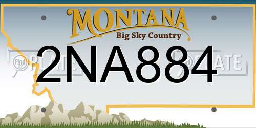 2NA884 Montana License Plate
