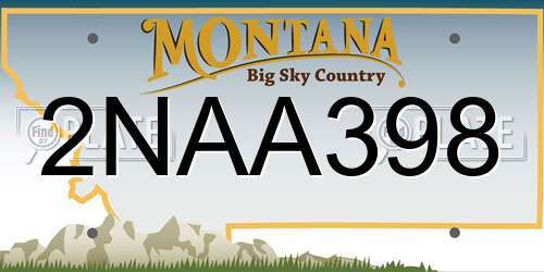 2NAA398 Montana License Plate