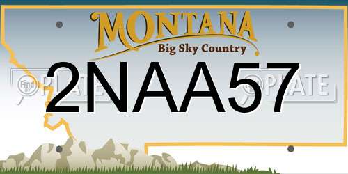 2NAA57 Montana License Plate