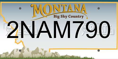 2NAM790 Montana License Plate