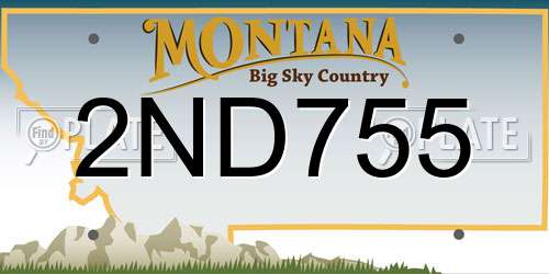 2ND755 Montana License Plate