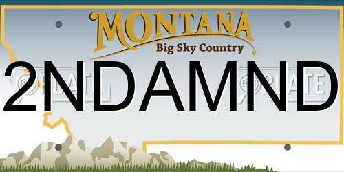 2NDAMND Montana License Plate