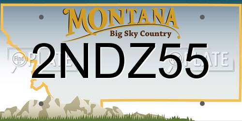 2NDZ55 Montana License Plate