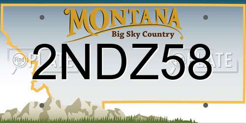 2NDZ58 Montana License Plate