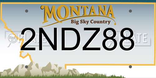 2NDZ88 Montana License Plate