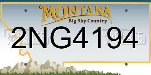2NG4194 Montana License Plate
