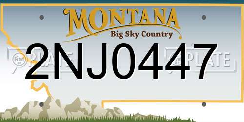 2NJ0447 Montana License Plate