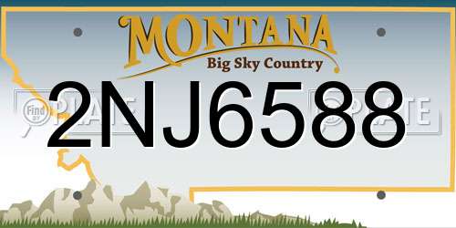 2NJ6588 Montana License Plate