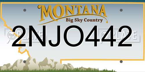 2NJO442 Montana License Plate