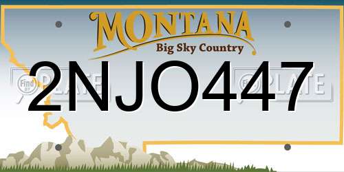 2NJO447 Montana License Plate