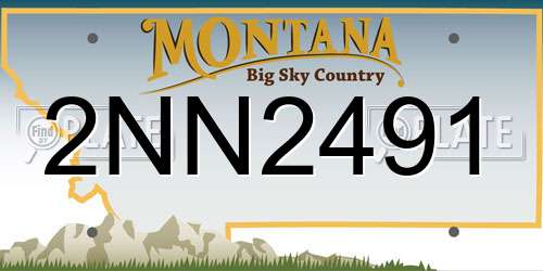 2NN2491 Montana License Plate