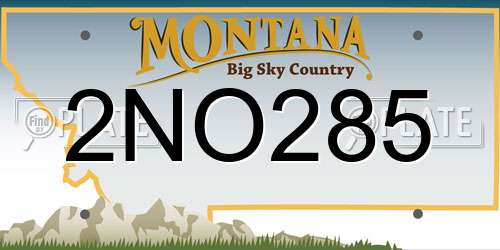 2NO285 Montana License Plate