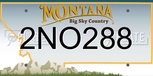 2NO288 Montana License Plate