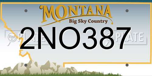 2NO387 Montana License Plate